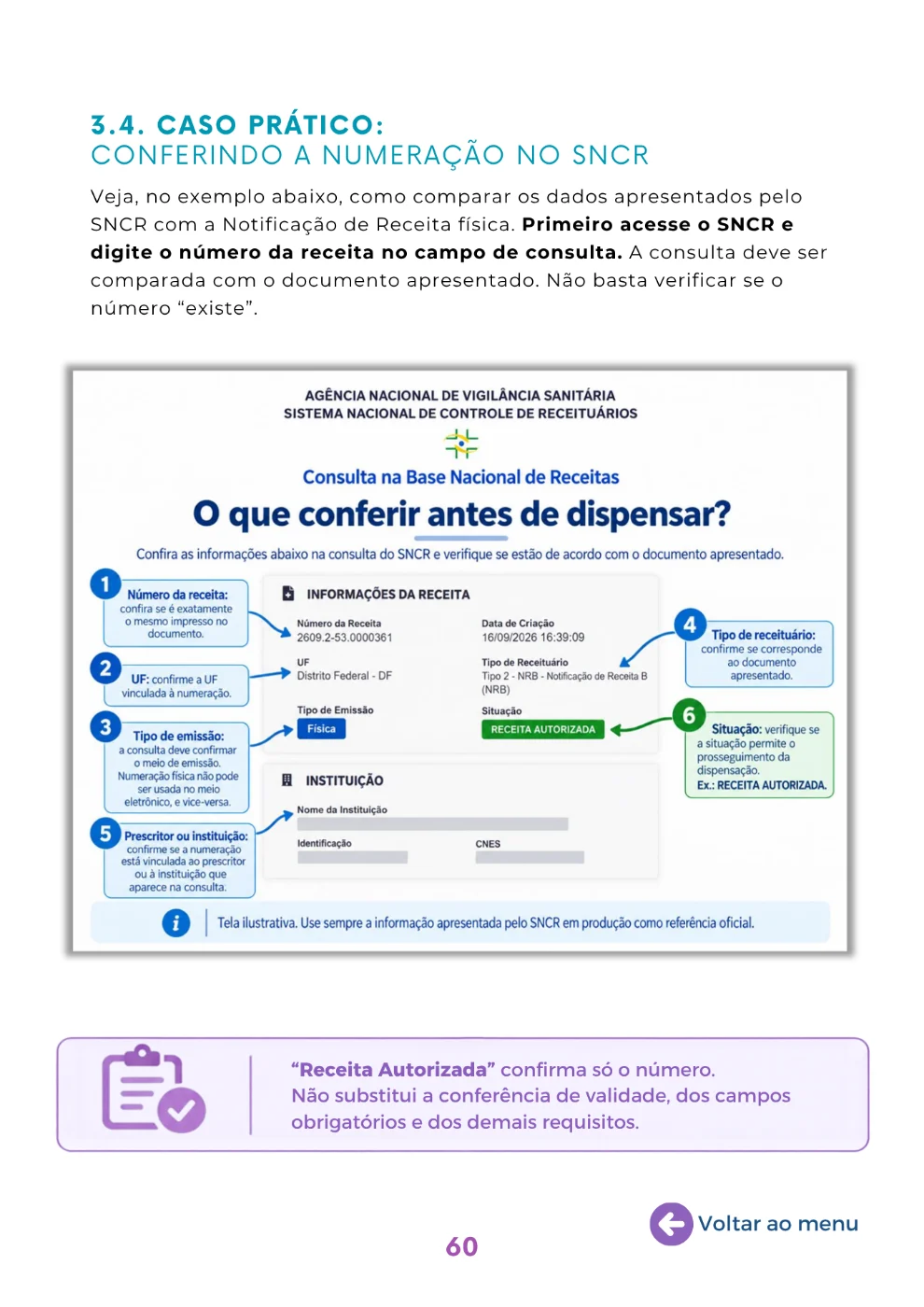 Caso prático: conferindo a numeração no SNCR