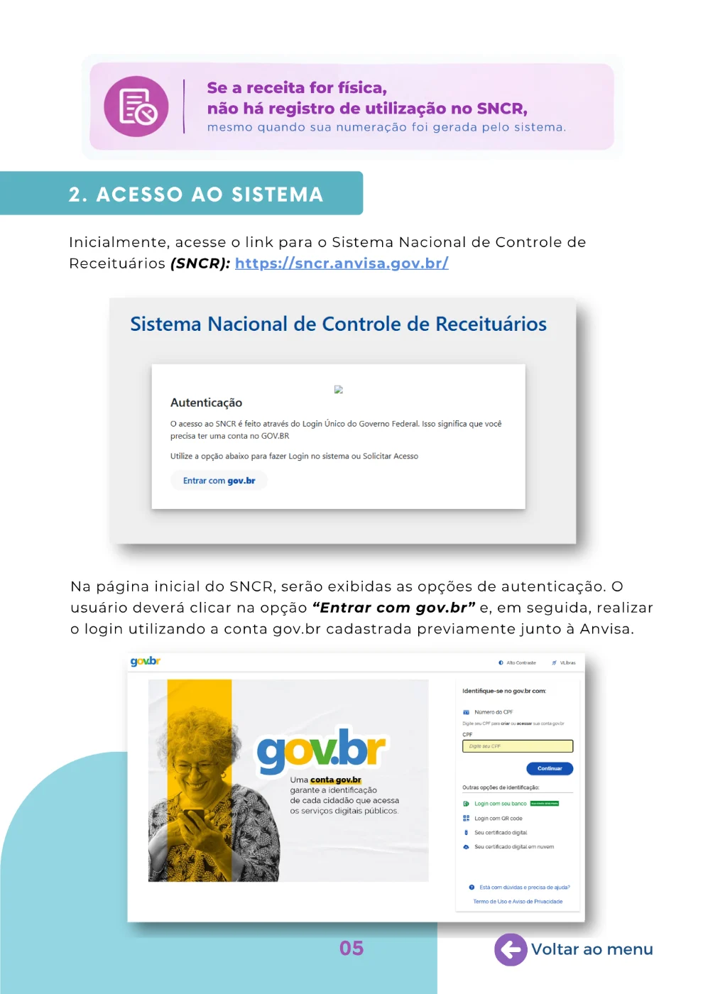 Acesso ao sistema SNCR